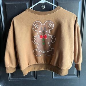 Mickey Gingerbread Sweatshirt Brown Size 6/7 unisex